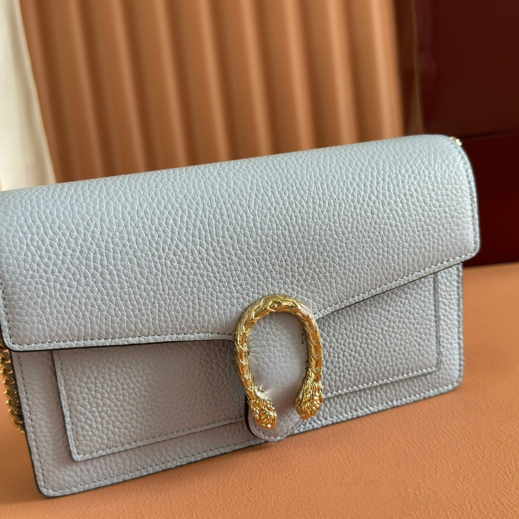Gucci 25S Dionysus Wallet On Chain 20 in Light Blue Calfskin