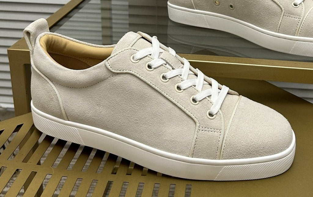 Christian Louboutin Light Beige Low-Top Sneakers — hero
