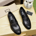 Gucci Black Textured Slip-On Loafers — hero