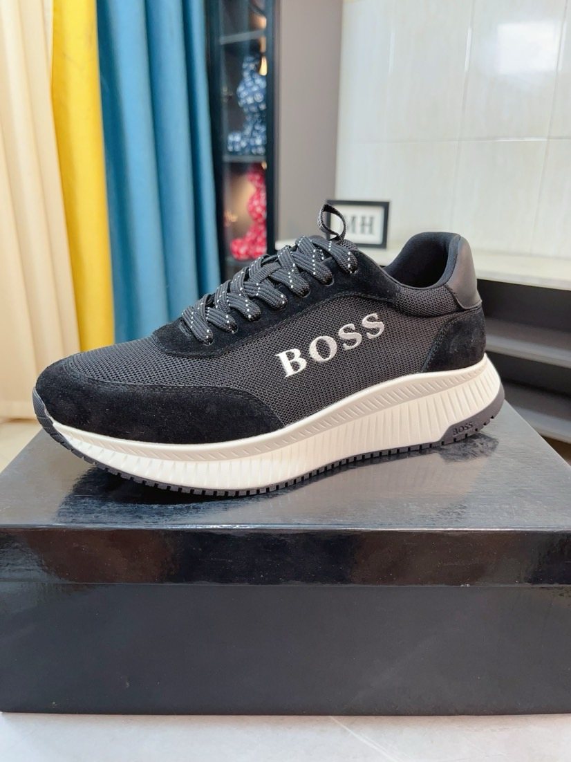 Hugo Boss Panelled Low-Top Sneakers — front