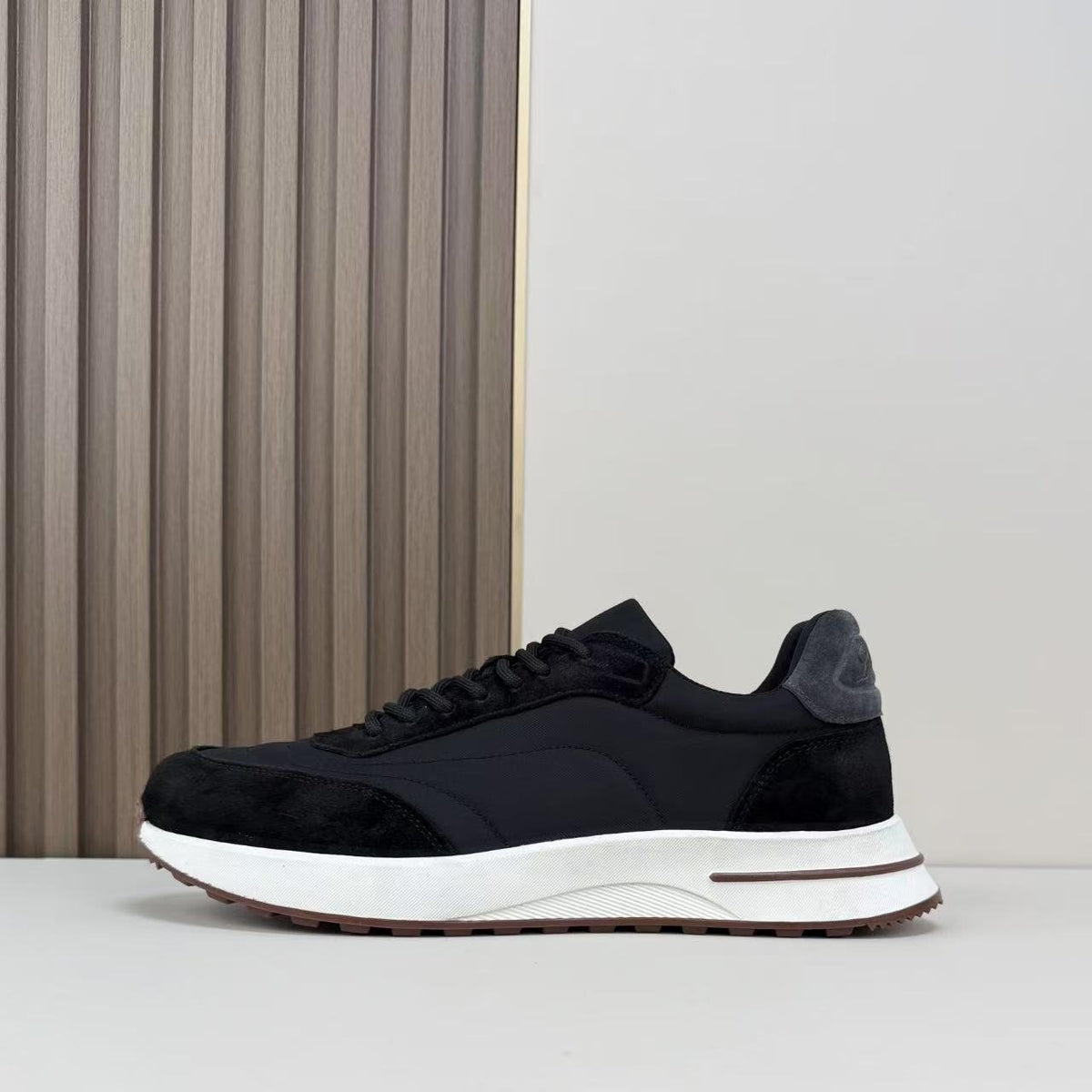 Loro Piana Contrast Lace-Up Sneakers — side