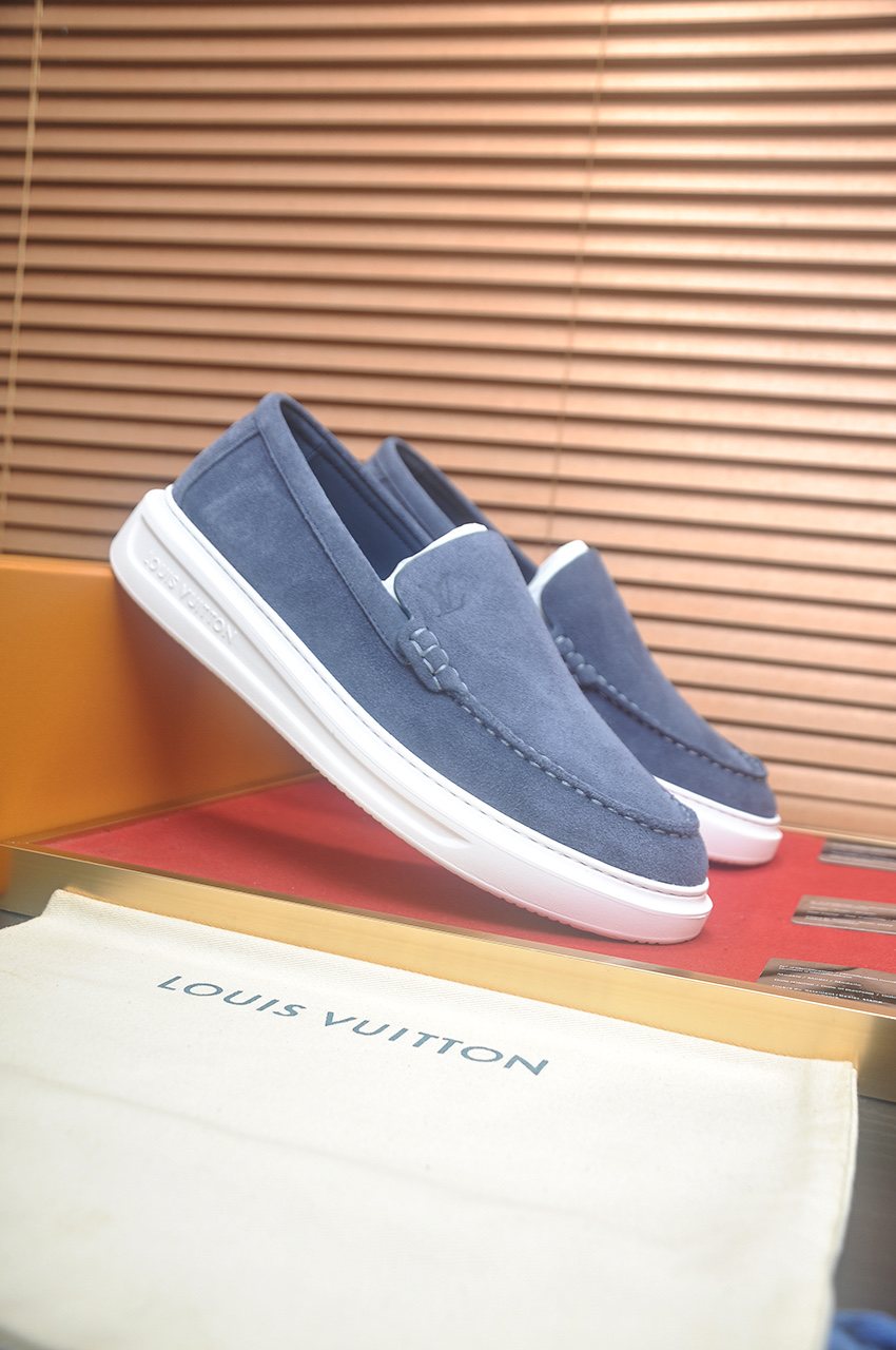 Louis Vuitton Men’s Moc-Toe Slip-On Shoes — front