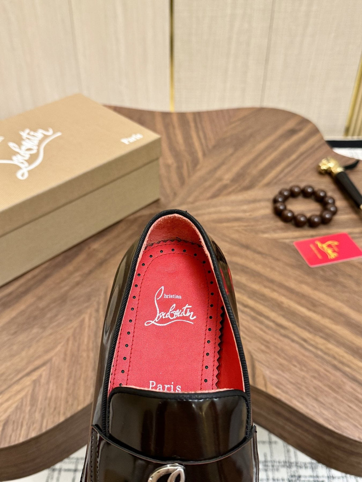 Christian Louboutin Black Hardware Loafers — label