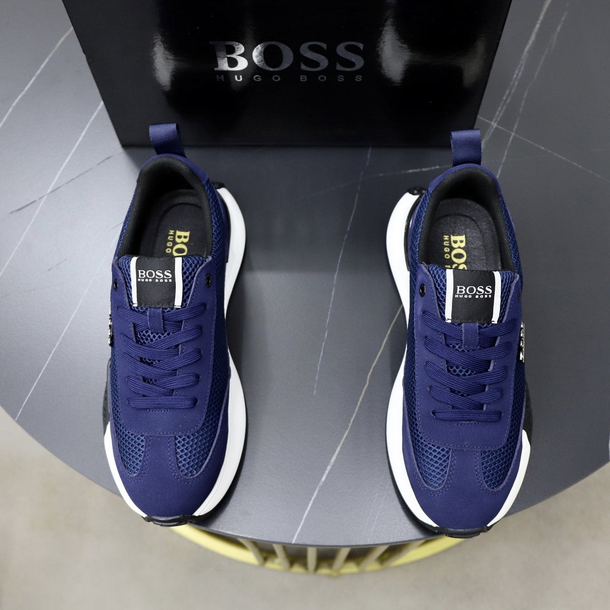 BOSS Knit-Panel Low-Top Sneakers — hero