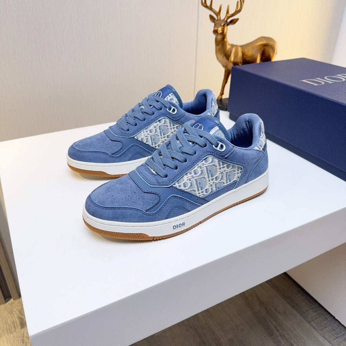 Dior Patterned Panel Low-Top Sneakers — front