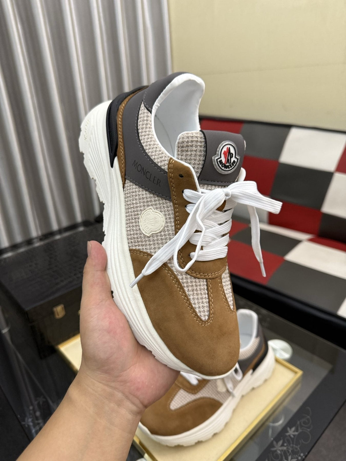 Moncler Mesh Panel Sneakers — side