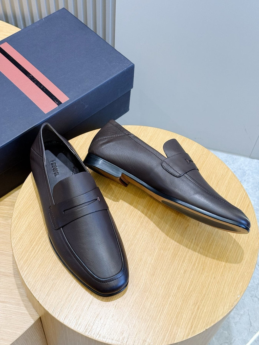 Ermenegildo Zegna Moccasin Penny Loafers — front