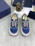 微商相册测试鞋子-Dior Navy Patterned Low-Top Canvas Sneakers — hero