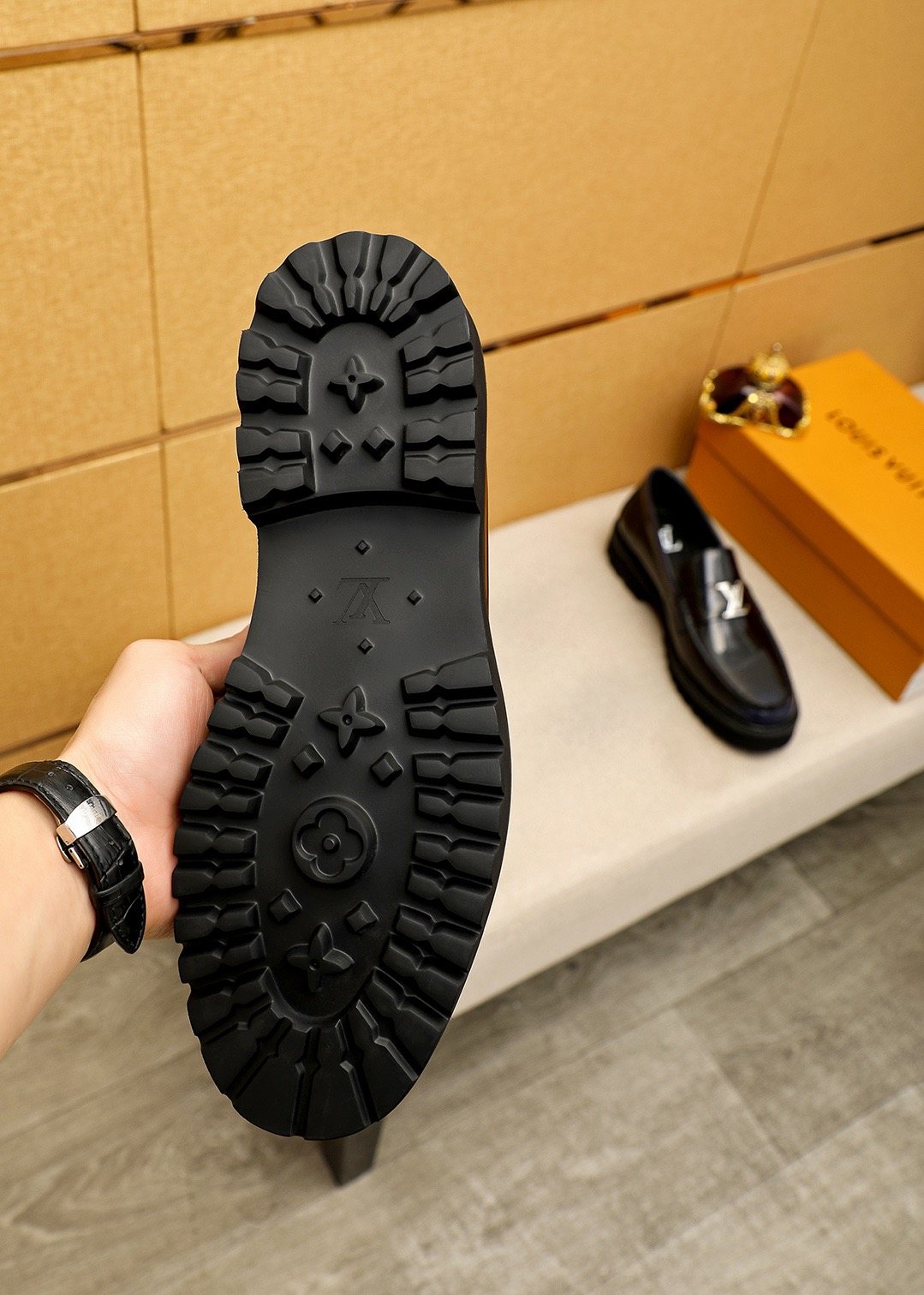 Louis Vuitton Glossy Lug Sole Loafers — back